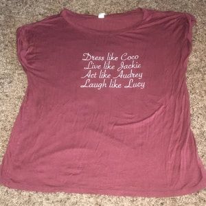 Burgundy T-shirt